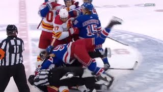 Scrum Ensues After Sammy Blais Hits Milan Lucic, Hit Reviewed Then Deemed Clean