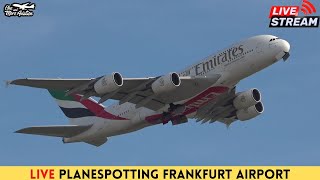 ?Live Frankfurt Airport Monday Planespotting ★FRA★ EK A380 take off 25C | Royal Jordanian B787-8