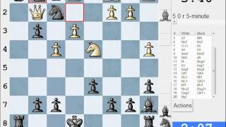 Chess World.net: LIVE Blitz #1282 gegen SaoManuel (2208) – Ware (Meadow Hay) Eröffnung (A00)