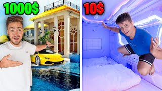 ОТЕЛЬ ЗА 10$ VS 1000$ ЧЕЛЛЕНДЖ!