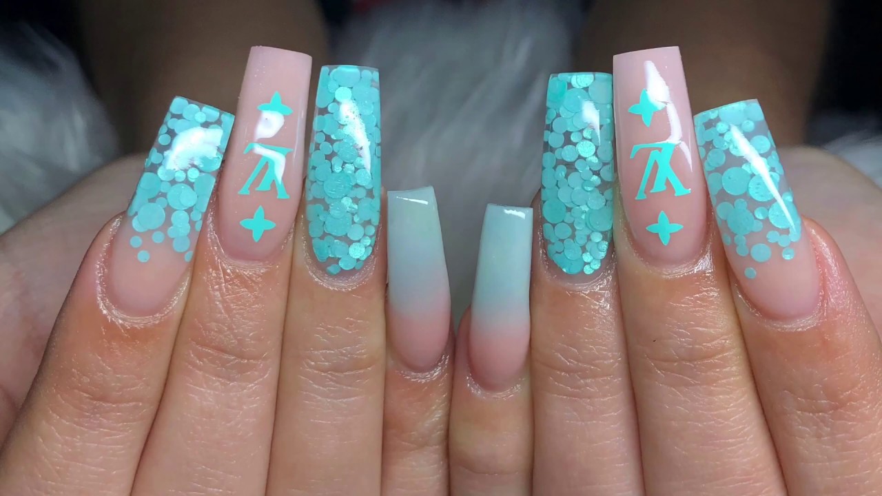 Mint LV Nails, Full Process