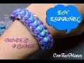 PULSERA DE GOMITAS MODELO PLUMA/FEATHER BRACELET RAINBOW LOOM (EN ESPAÑOL)