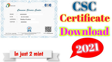 How to Download  CSC Certificate | CSC certificate kaise download kare |