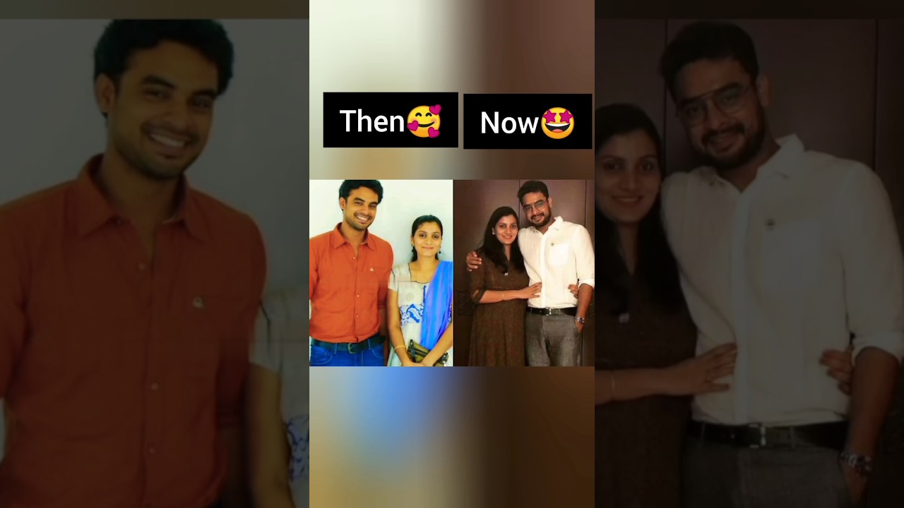 Tovino & wife Then vs Now 😍💕 #tovinothomas #trending #viral #shorts
