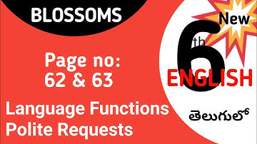 Language Functions Polite Requests I New Syllabus I Blossoms 6th Class English