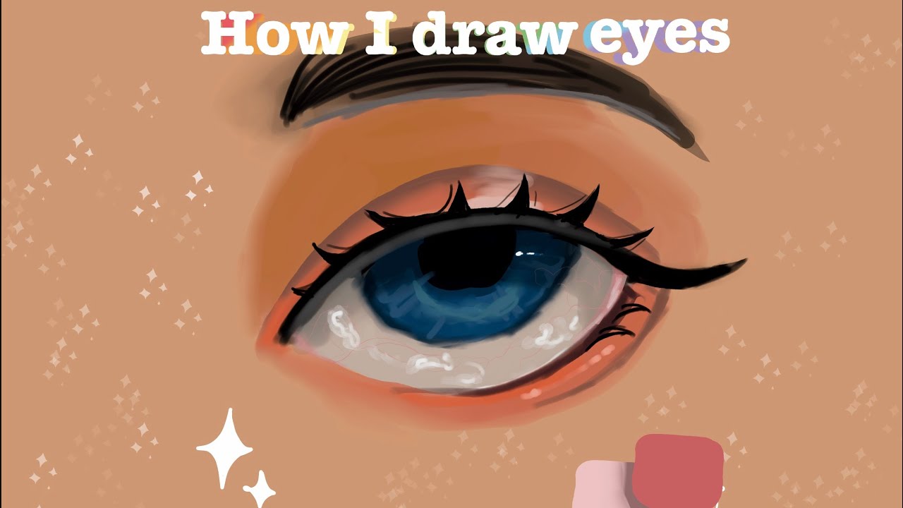 How I draw eyes 👁️ - YouTube