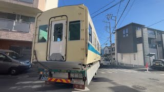 小田急8000形×4小田原方デハ8105（8号車）廃車に伴う陸送搬出