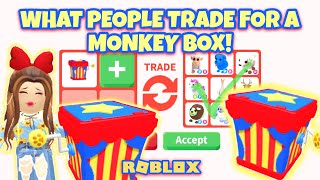 What People TRADE for a MONKEY BOX! 🐒📦 ♡ Roblox - Adopt Me! | JasPlayss