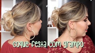 Penteado: Coque para festa apenas com grampos - Por Daniela Castro - thptnganamst.edu.vn