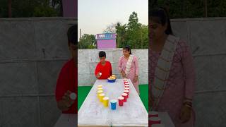 Who will win tricky ping pong ball challenge ? Part2 #funny_local_game #villagegame #games #shorts