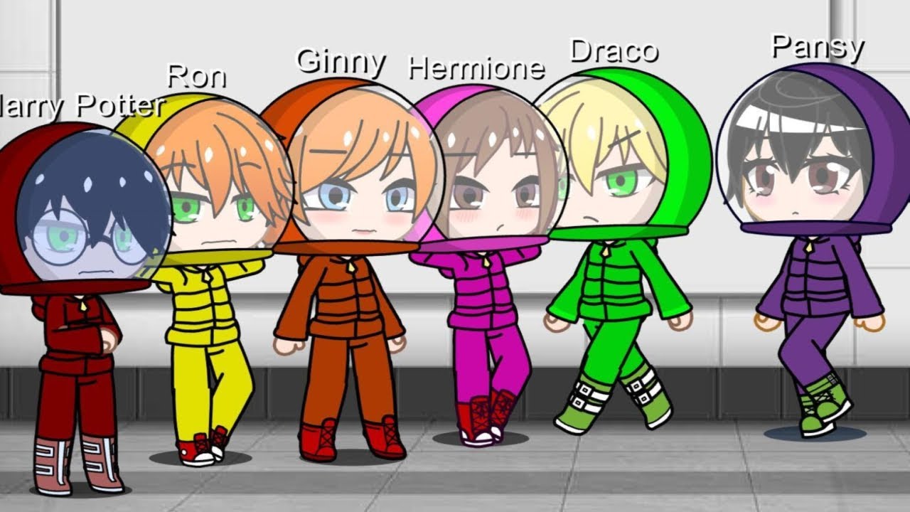 If Harry Potter people played Among Us! (Hermione, Pansy, Harry, Draco, Luna and more! Gacha Club