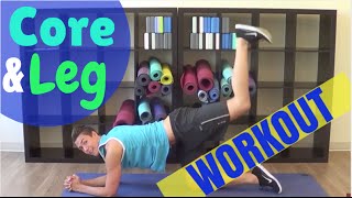 10 Min Core and Leg Workout w/ Beauty and The Fit - HASfit Ab and Leg Workouts - Abs Legs Workout