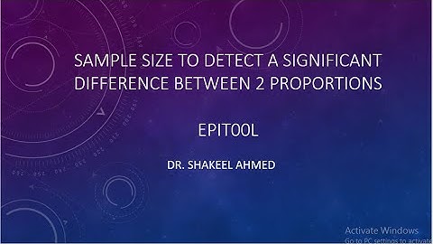 How to Calculate Sample size to detect a significant difference between 2 proportions