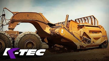 K-Tec 1254 ADT Scraper Unloading Closeup