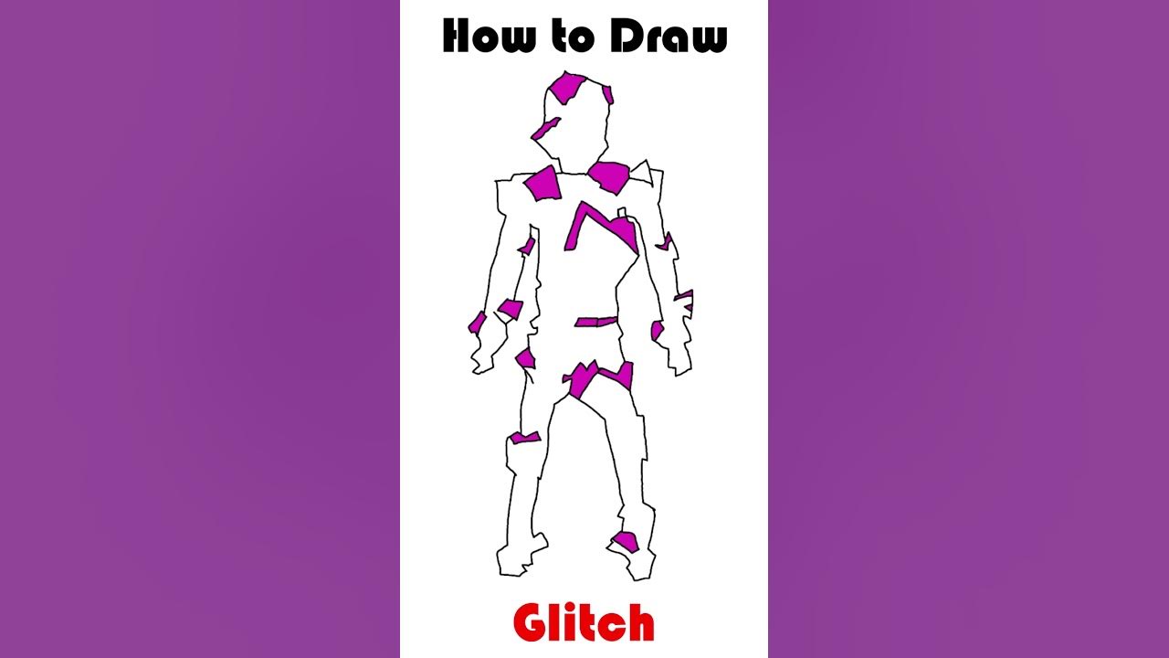 How To Draw Glitch From DOORS ROBLOX 