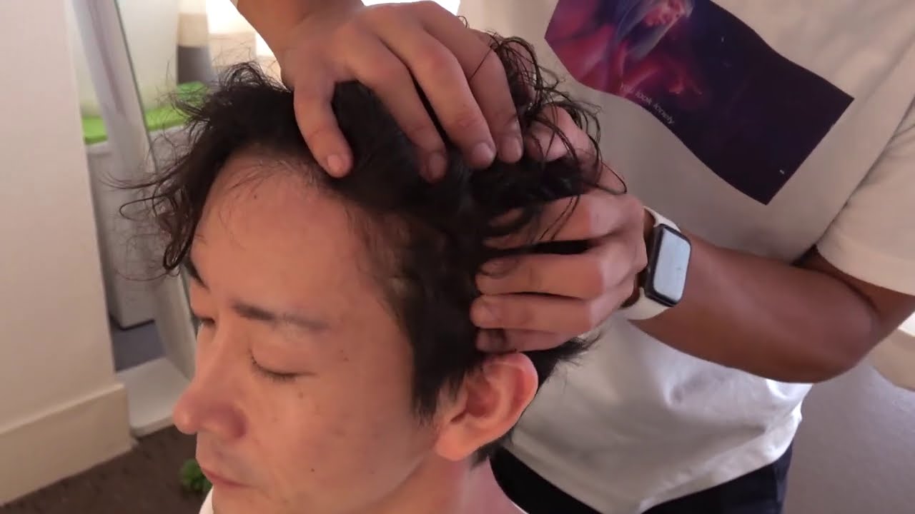 ASMR  Using Hair Tonic  