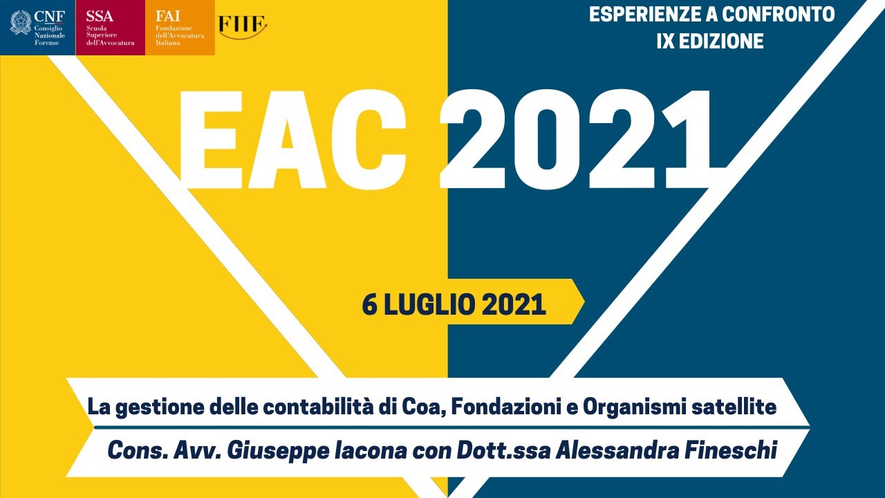 EaC 2021 - La gestione delle contabilità dei COA