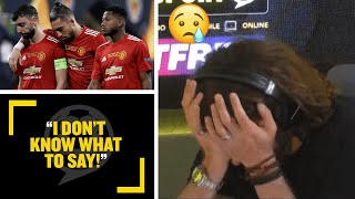 I DON'T KNOW WHAT TO SAY Andy Goldstein reacts to Man Utd's Europa League final defeat.