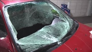 Driver hits cyclist, returns home with victim in windshield