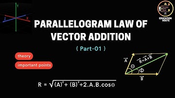 IIT-JEE(Physics) | Vectors-part 5🔥 | Parallelogram law(part-1) | class 11 | Education Route