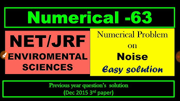 Environmental sciences (NTA UGC NET JRF)| noise numerical question with solution| mind mapping| jrf