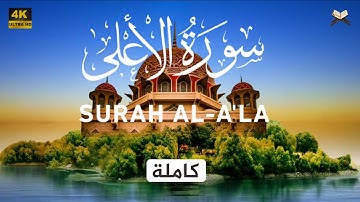سورة الاعلى مكتوبة علاء عقل - جودة عالية - Surat Al-Ala By Ala Aql