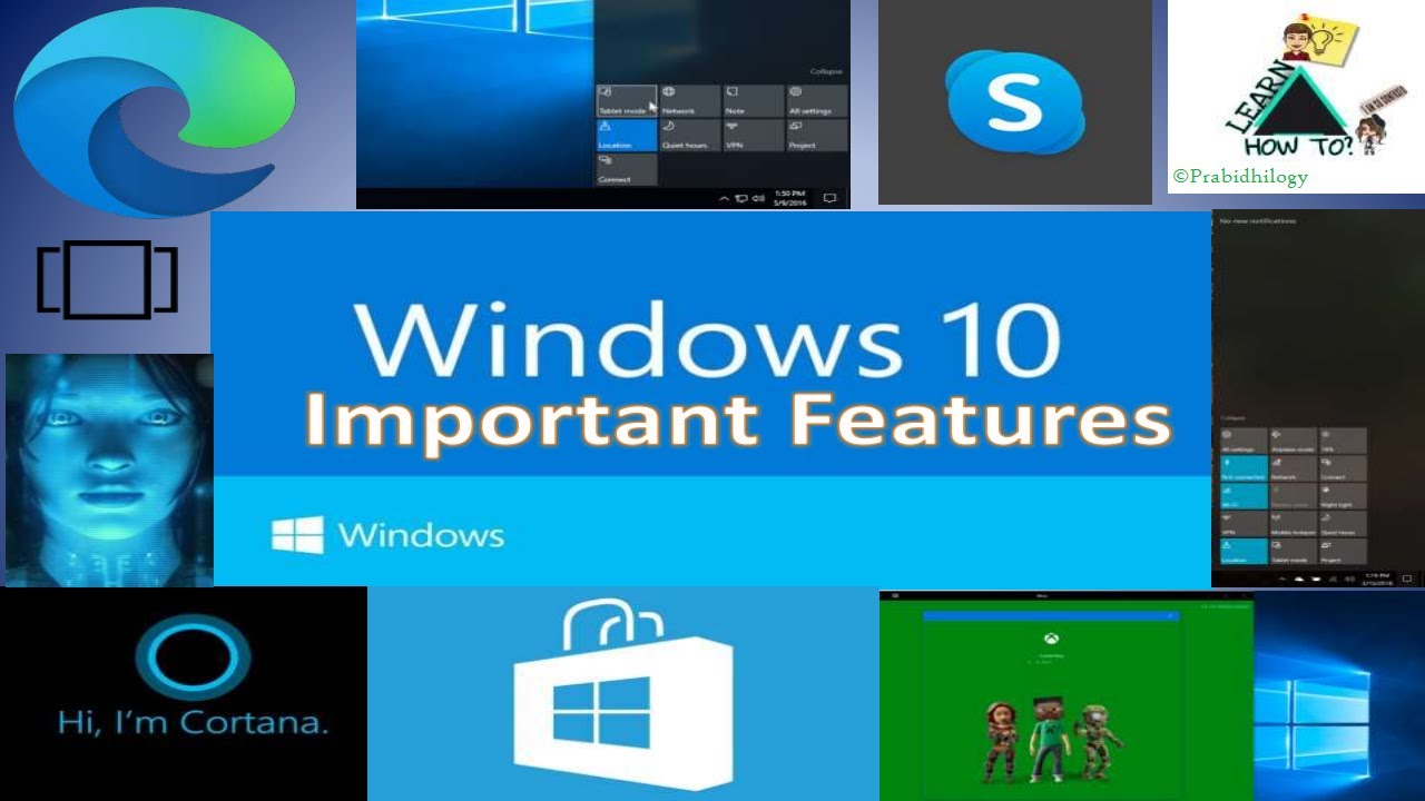 Windows Computer System Features Windows Environment | Important features of Windows 10 operating system ...