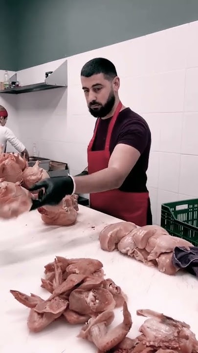 Курица Разделка курицы мясо халяль топ видио - YouTube