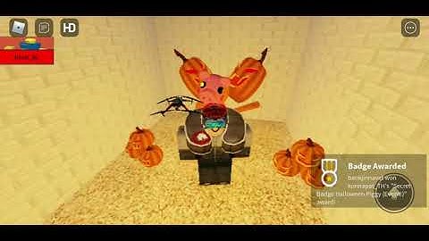 Roblox How to get Secret Badge Helloween Piggy (Event!) in Piggy Find Badge Games
