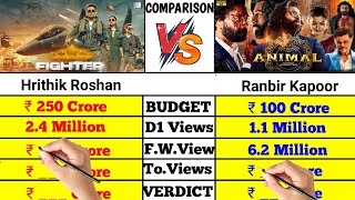 Fighter movie vs Animal movie Ott Total Views Count comparison।। hrithik Roshan vs Ranbir Kapoor।।