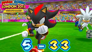 Mario & Sonic at the London 2012 Olympic Games Football 2 Player Shadow ( P1) vs Peach (P2 )