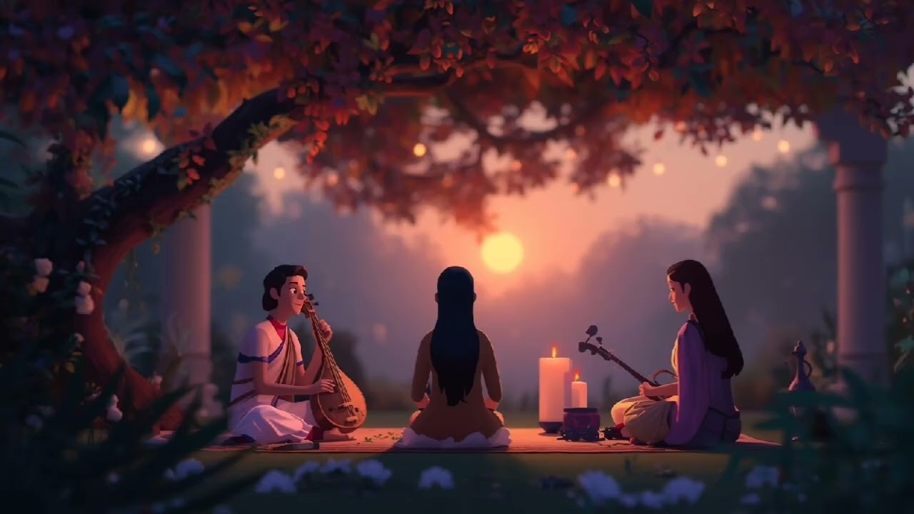  Evening Music Raag Pahadi🌄 | Flute, Santoor & Tabla Fusion | Peaceful Sunset Classical Instrumental