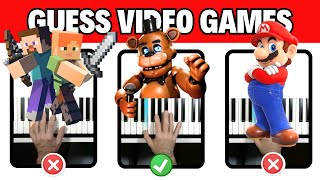 Guess the Video Games  🎹 Piano Tutorial 🍄Super Mario🤡Poppy Playtime🕋Minecraft🐶Fnaf🦔Sonic