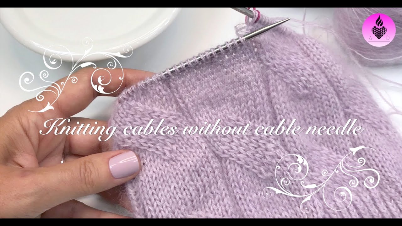 How to knit the Cable Stitch without a cable needle (Step-by-step tutorial)  