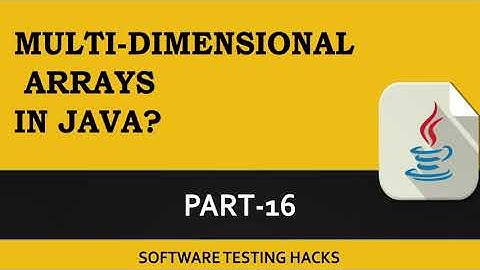 What is Multi-Dimensional array in Java | 2D/3D Array | Part 16 | Java tutorial