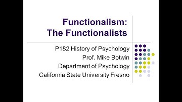 P182 Functionalists