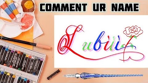 Lubiii Name Signature Calligraphy Status | How to Draw, Cursive Calligraphy with Cut Marker