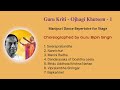 Guru kriti  ojhagi khutsem  1  manipuri dance repertoire for stage