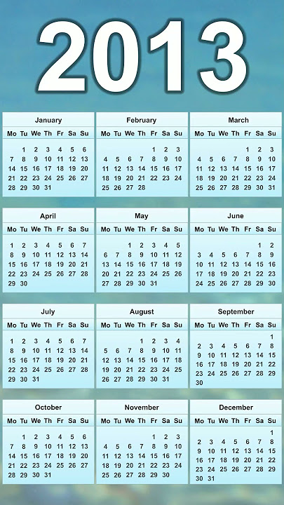 2013 Calendar