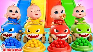 baby shark toy cars song learn colors rainbow preschool