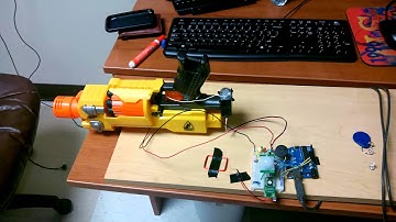 Autonomous Arduino Nerf Gun with Tetris Theme