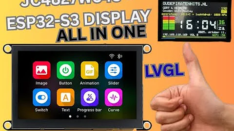 JC4827W543 ESP32-S3 Board with Squareline studio UI and lvgl tutorial