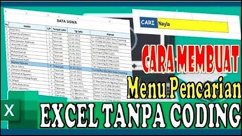 Cara Membuat Tombol Pencarian Excel Tanpa Coding