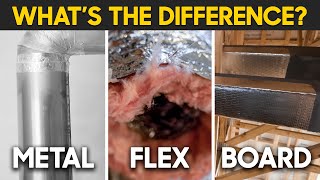 Flex vs. Metal vs. Duct Board: Differences and Use Cases