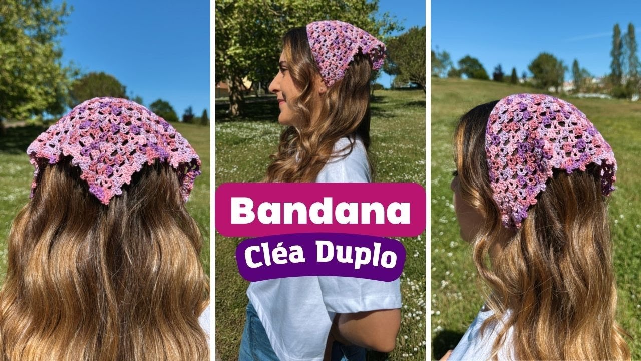 Bandana de crochê - passo a passo