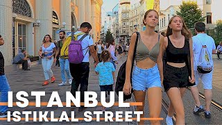 istanbul 2022 walking tour | Istiklal Street In Summer Evening | 4K UHD 60FPS