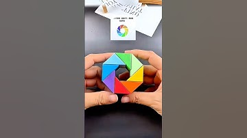 Paper Folding Magic 🌈 Easy Colorful Circle Origami DIY