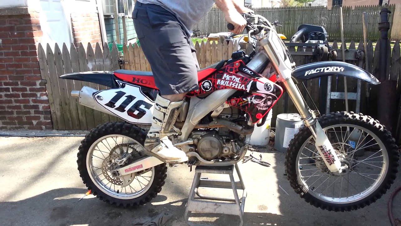 2003 crf450r start up YouTube