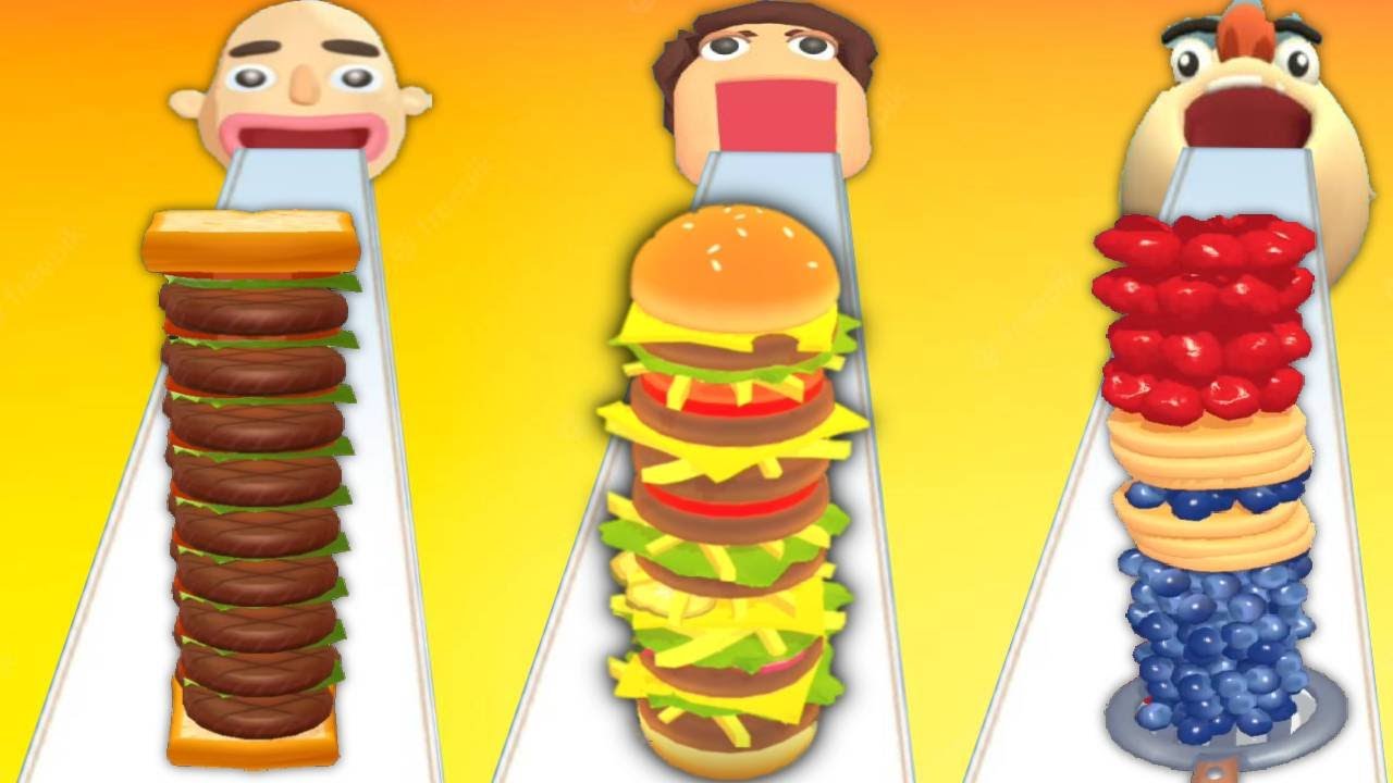 SANDWICH RUNNER vs BURGER RUSH vs PANCAKE RUN Triple Game YouTube