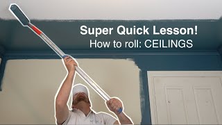 Super Quick Lesson: How to roll a ceiling with paint by Brolux Painting 109,383 views 3 years ago 2 minutes, 23 seconds